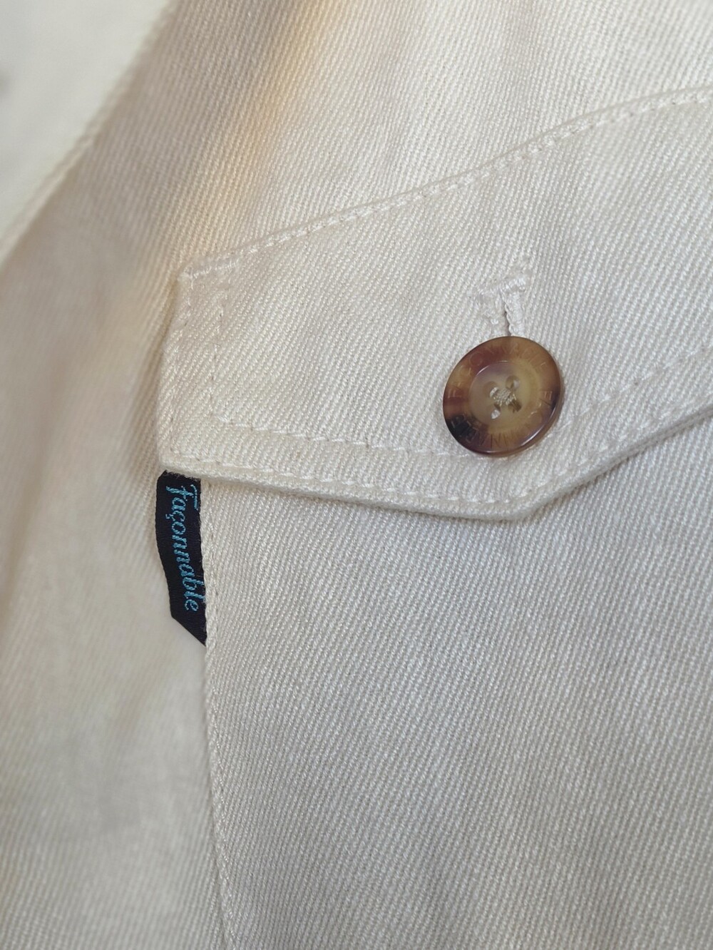 Faconnable Cream Safari Jacket - Preppy Nautical Utility Field Jacket - Picture 2 of 7